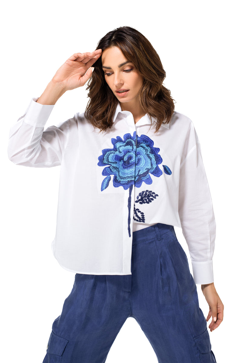 Blouses korte mouw beige Caroline Biss