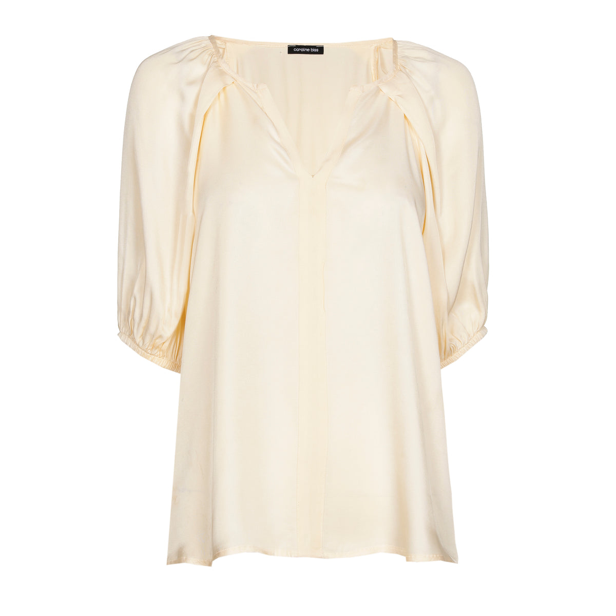Blouses lange mouw beige Yoek