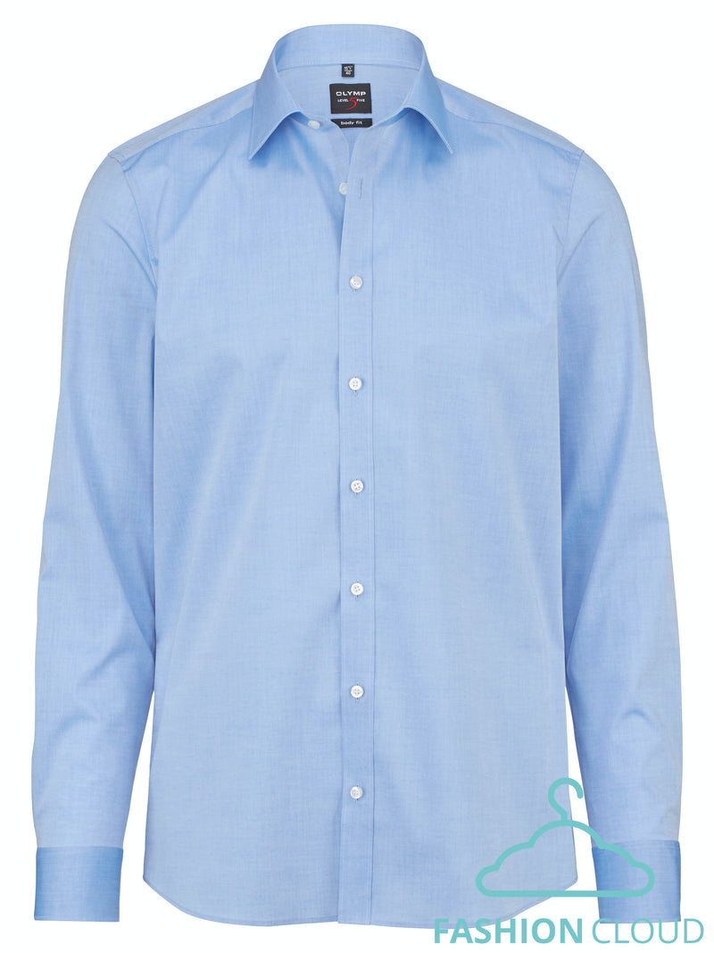 Hemden lange mouw blauw OLYMP