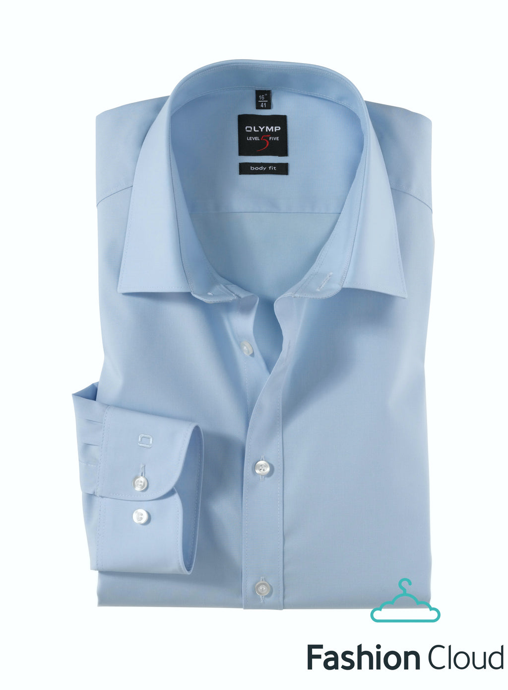 Hemden lange mouw blauw OLYMP