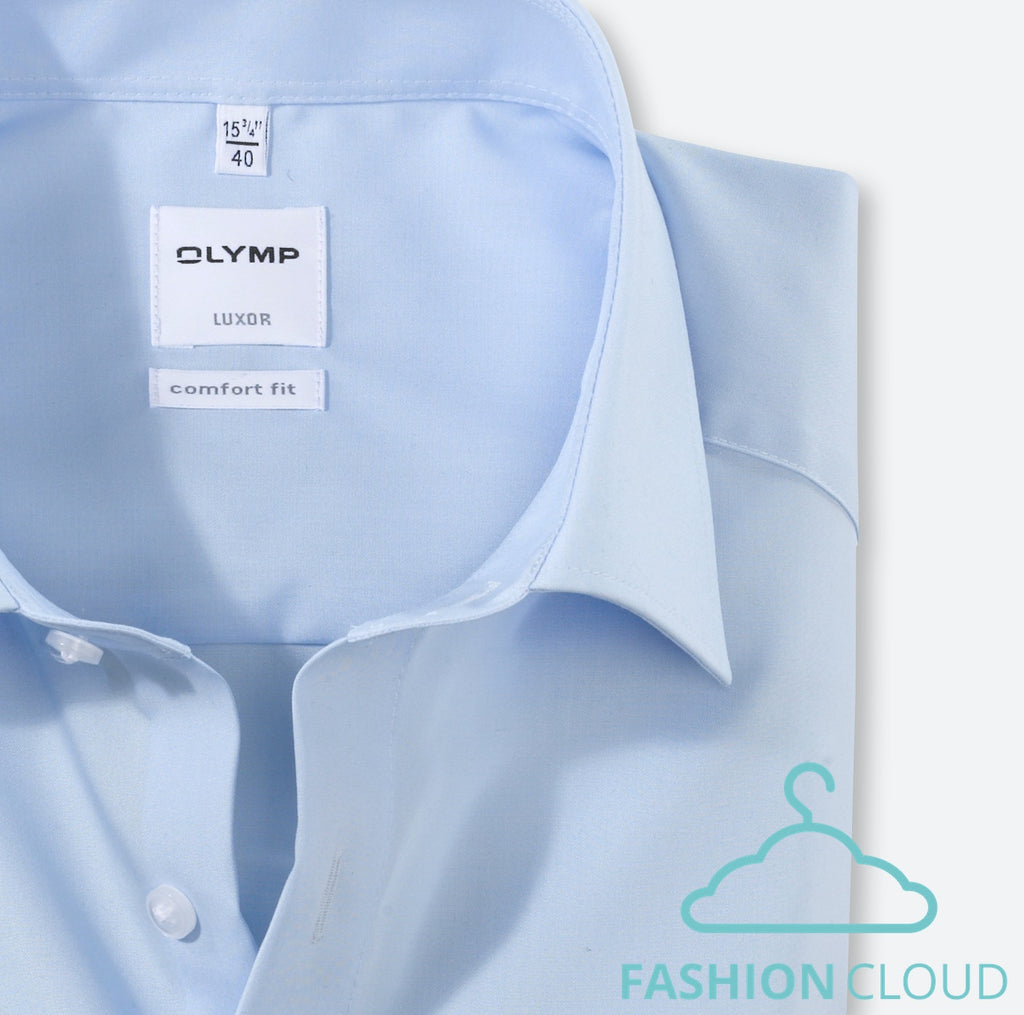 Hemden korte mouw blauw OLYMP