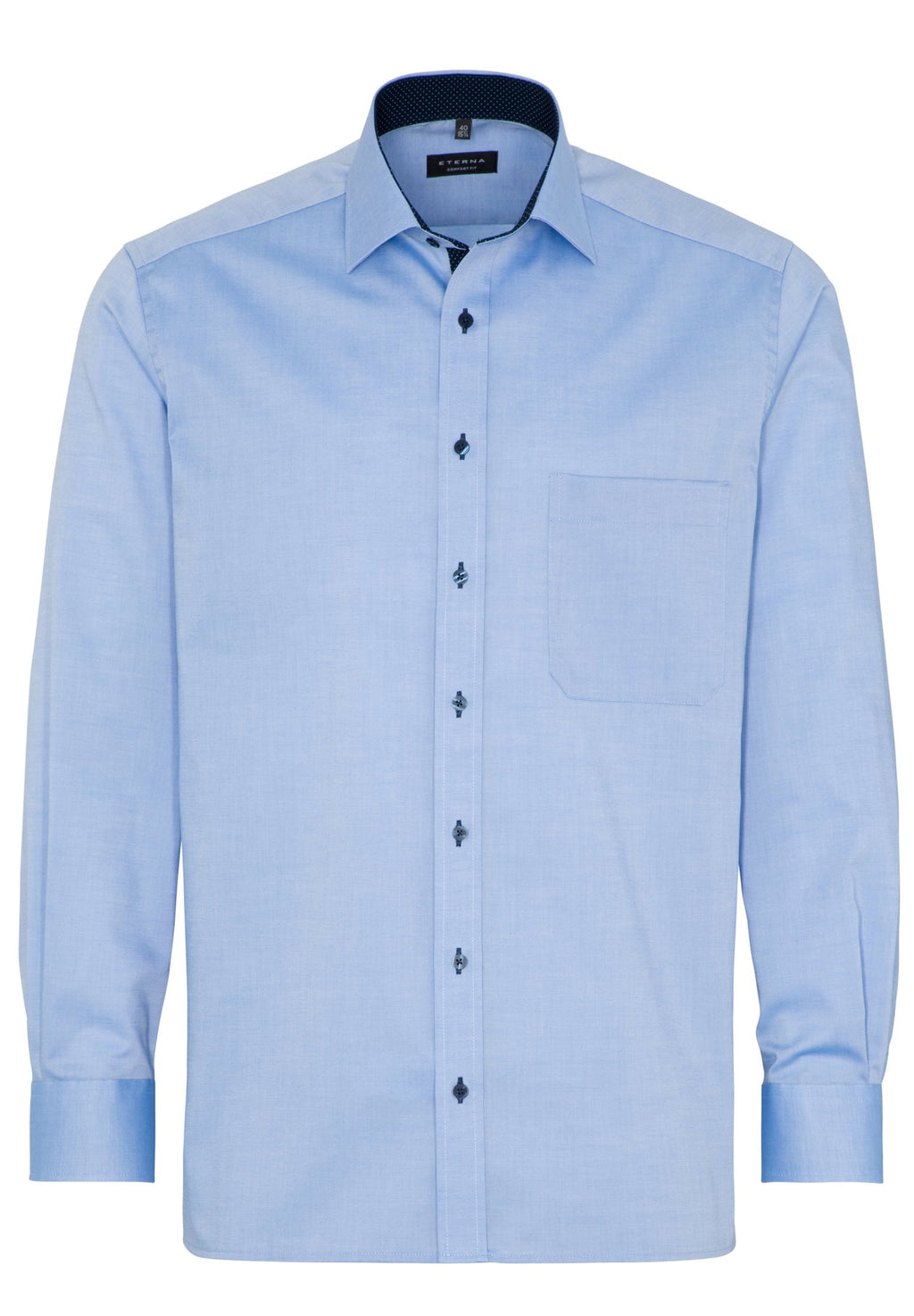 Hemden lange mouw blauw ETERNA