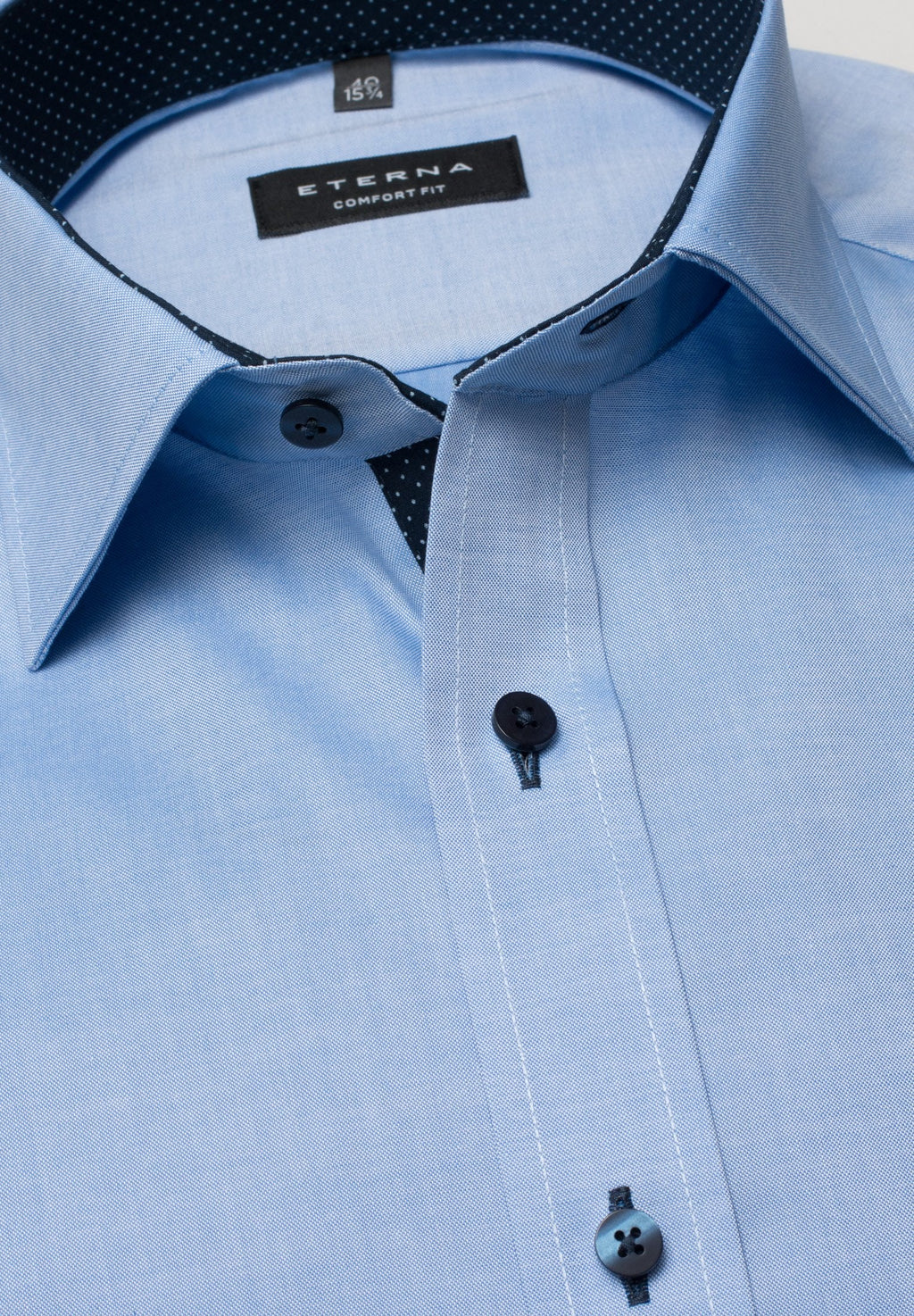 Hemden lange mouw blauw ETERNA