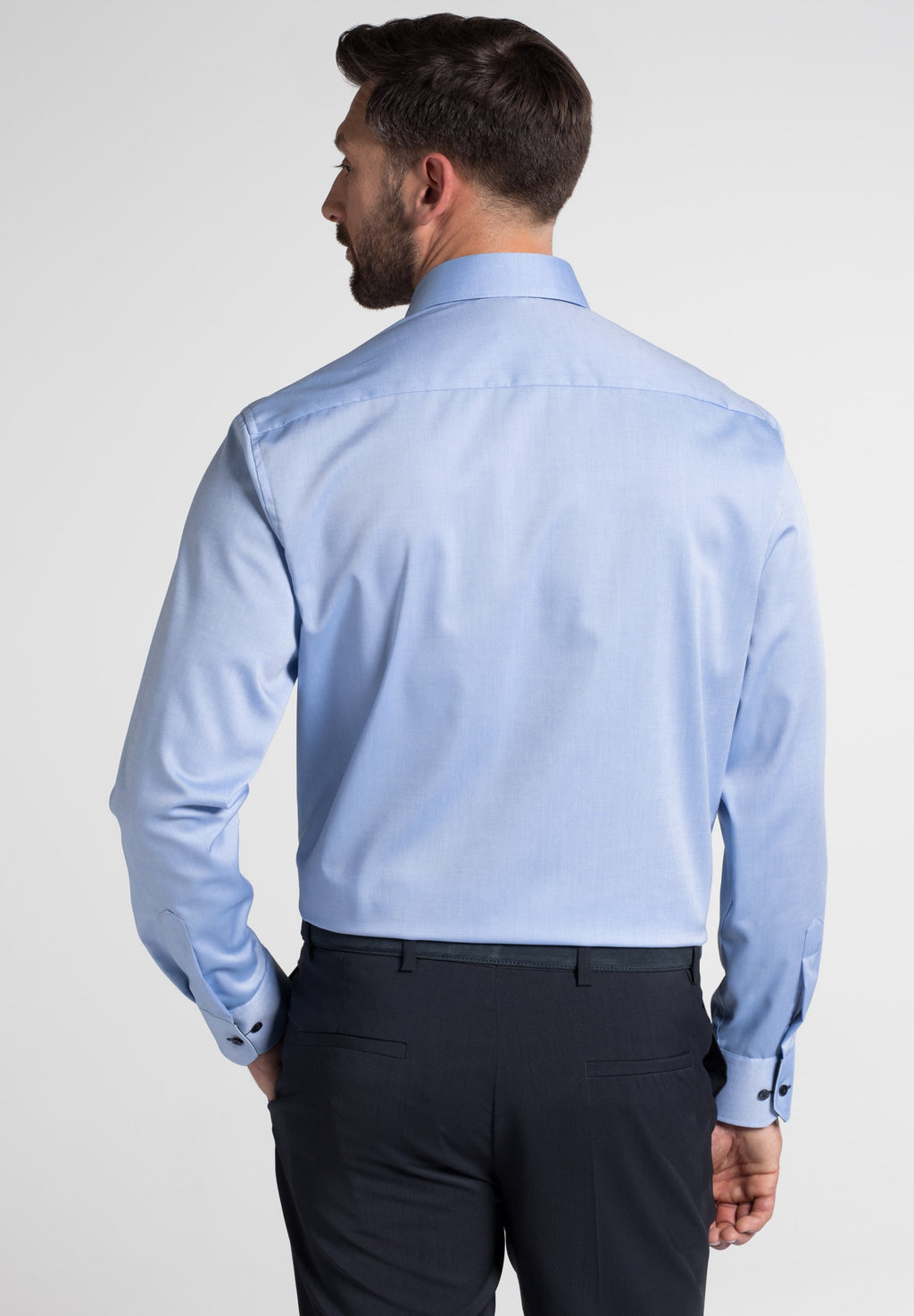 Hemden lange mouw blauw ETERNA