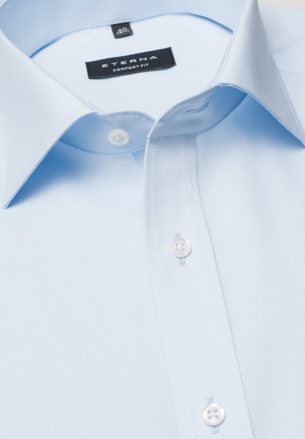 Hemden lange mouw blauw ETERNA