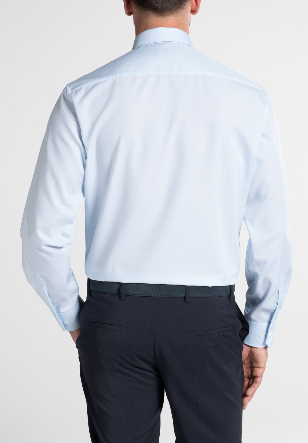 Hemden lange mouw blauw ETERNA
