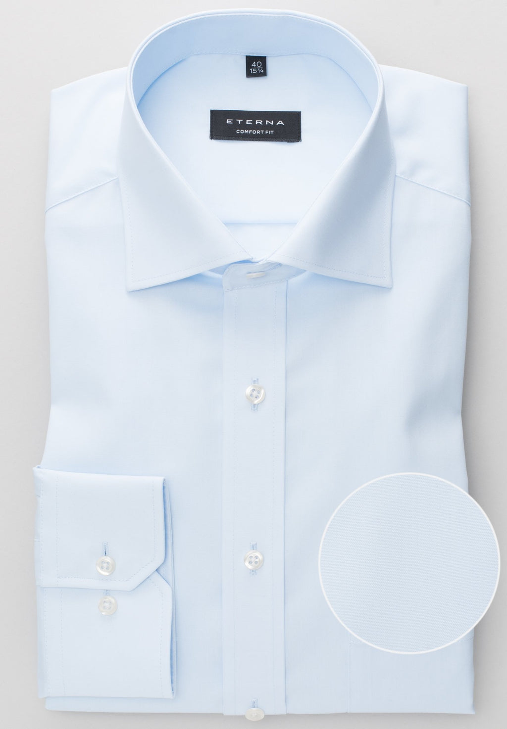 Hemden lange mouw blauw ETERNA