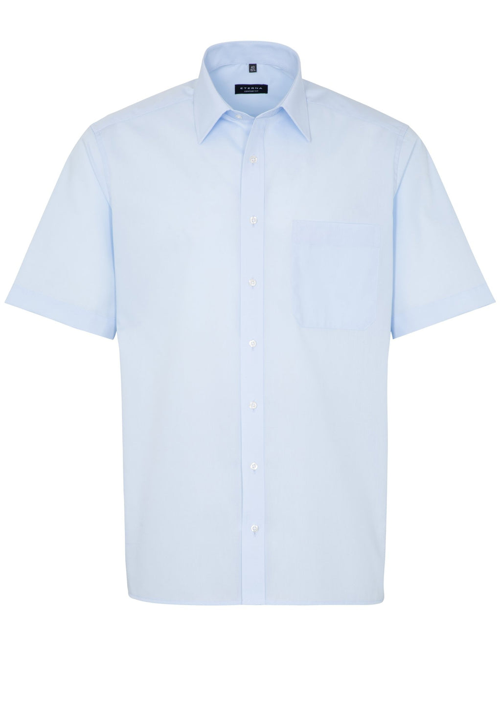 Hemden korte mouw blauw ETERNA