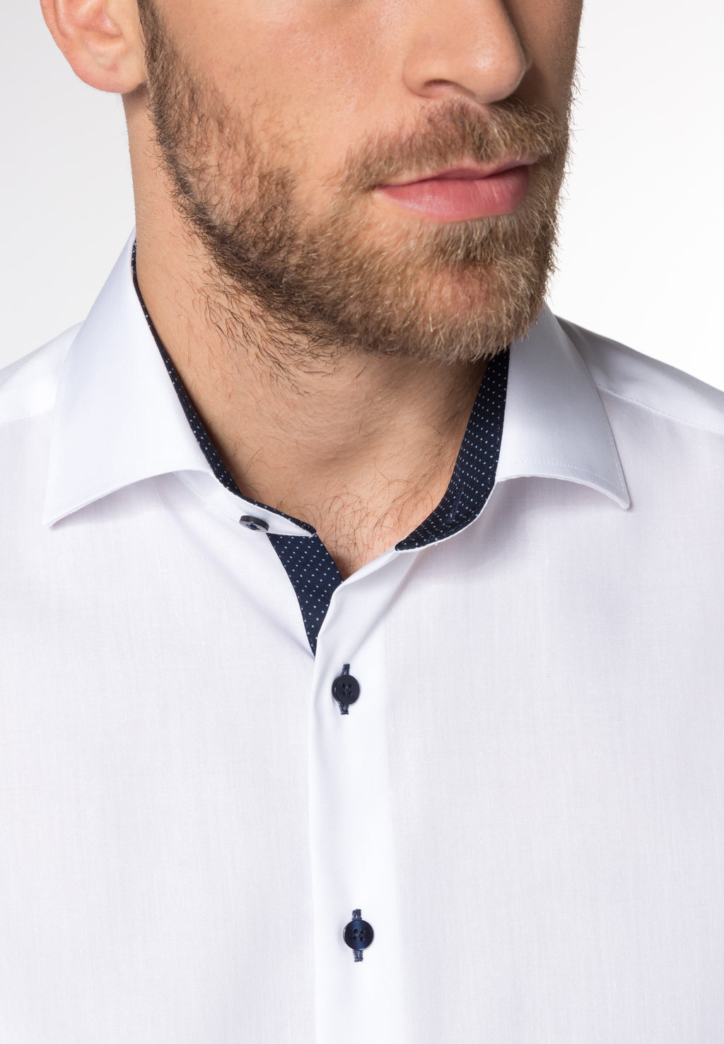 Hemden lange mouw wit ETERNA