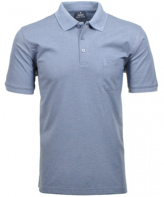 Polo's korte mouw blauw Ragman