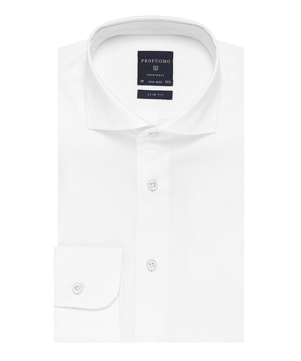 Hemden lange mouw wit Profuomo