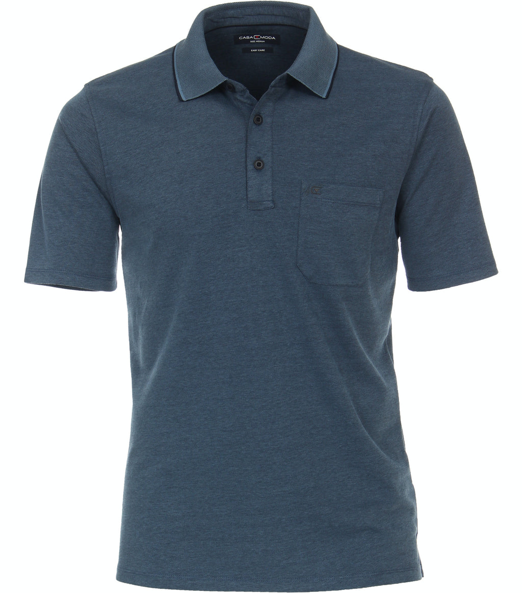 Polo's korte mouw blauw Casa Moda