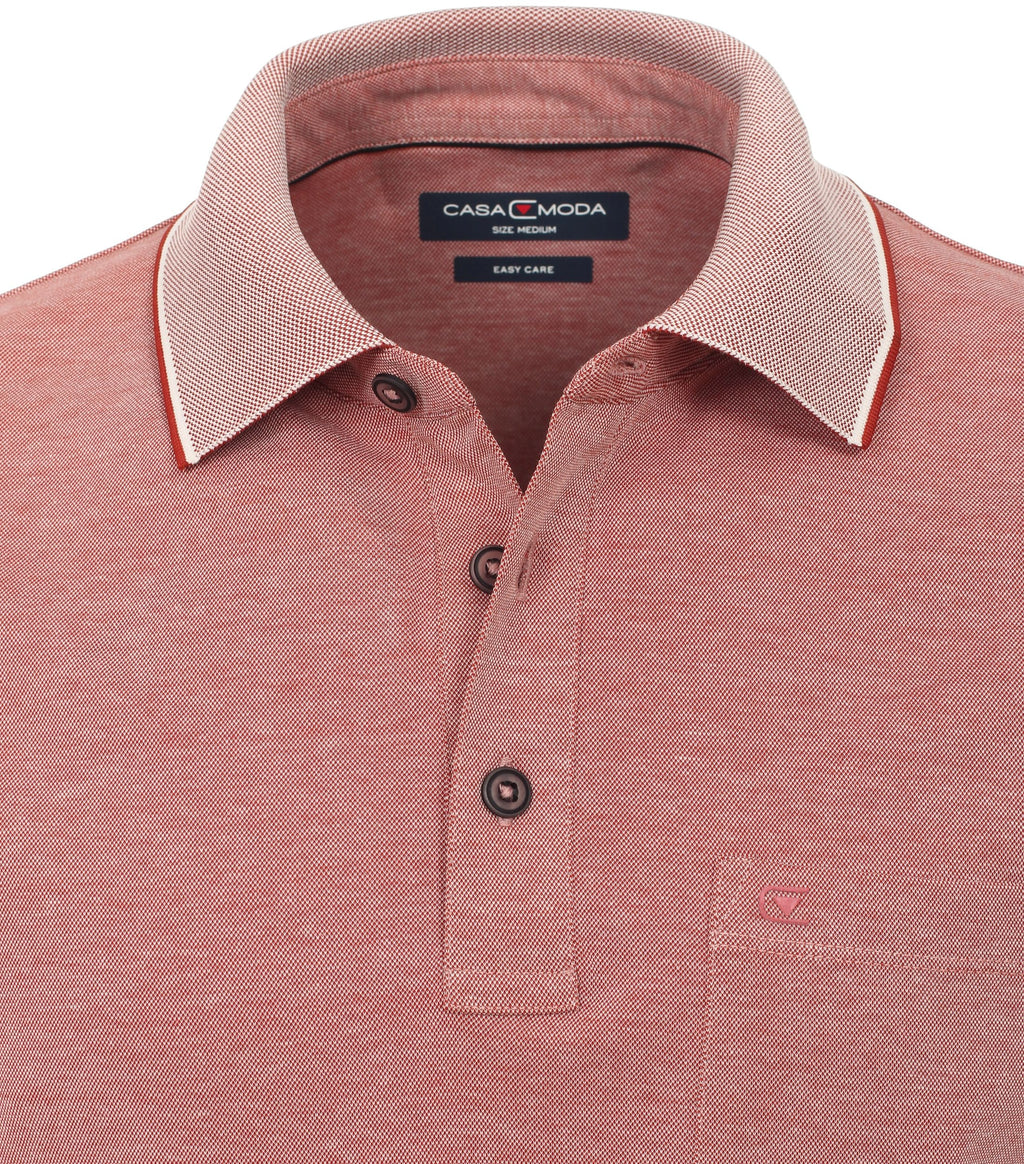 Polo's korte mouw oranje Casa Moda