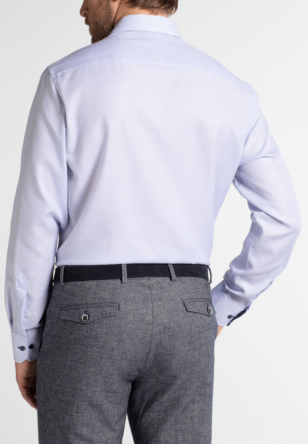 Hemden lange mouw blauw ETERNA