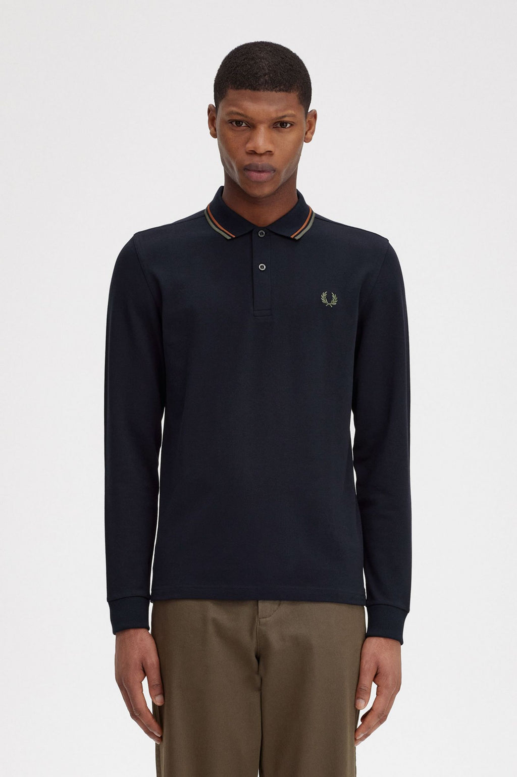 Polo's lange mouw navy Fred Perry