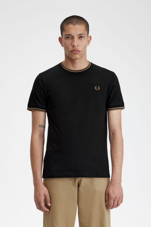 T-shirts korte mouw zwart Fred Perry