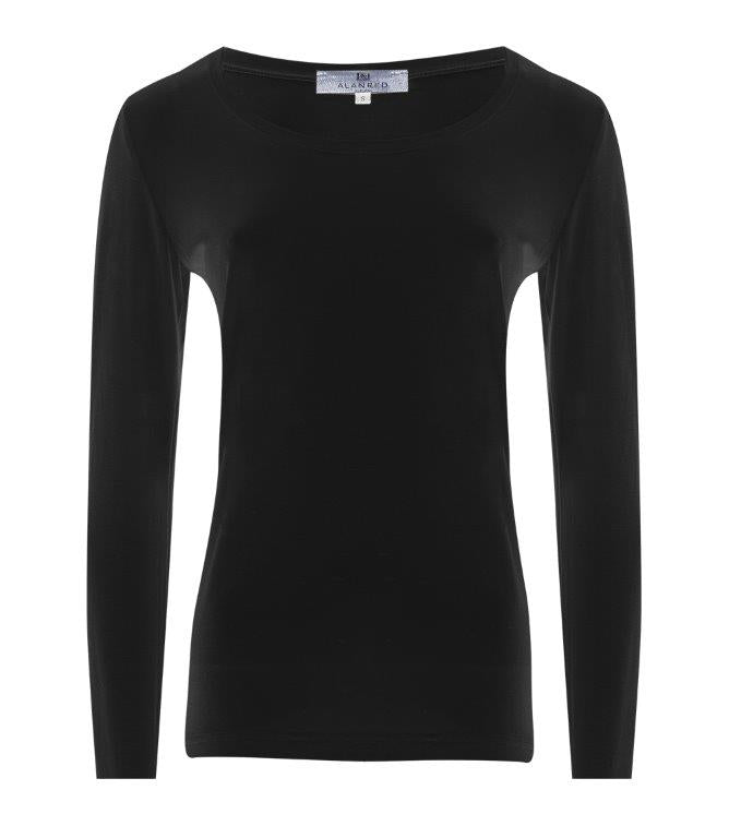 T-shirts lange mouw zwart Alan Red