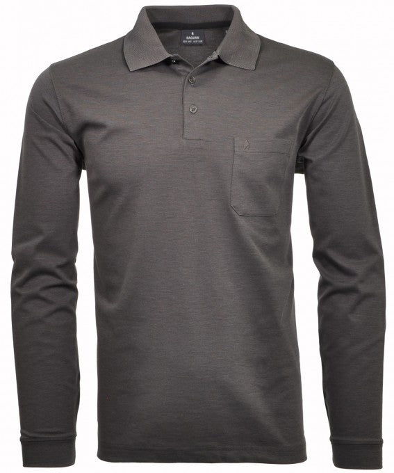 Polo's lange mouw grijs Ragman