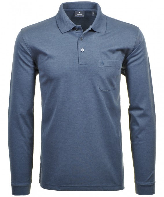 Polo's lange mouw blauw Ragman