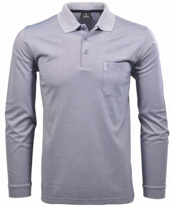 Polo's lange mouw blauw Ragman