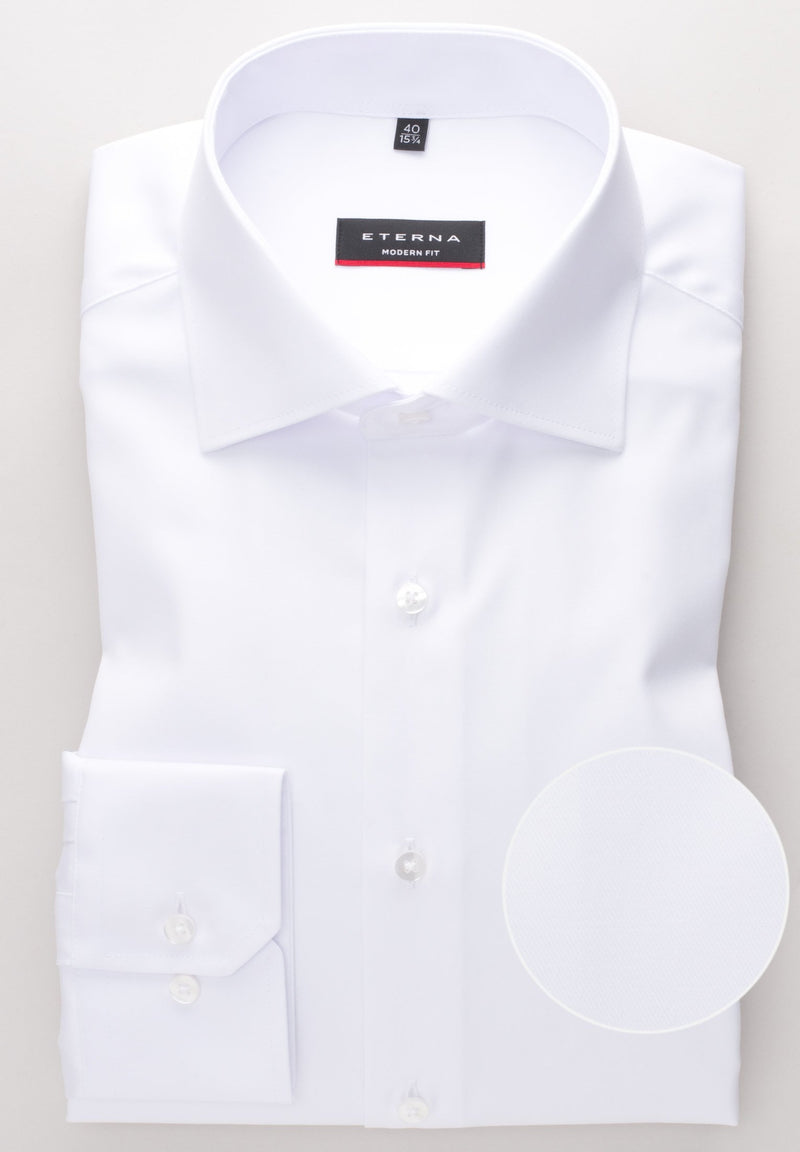 Hemden lange mouw wit ETERNA