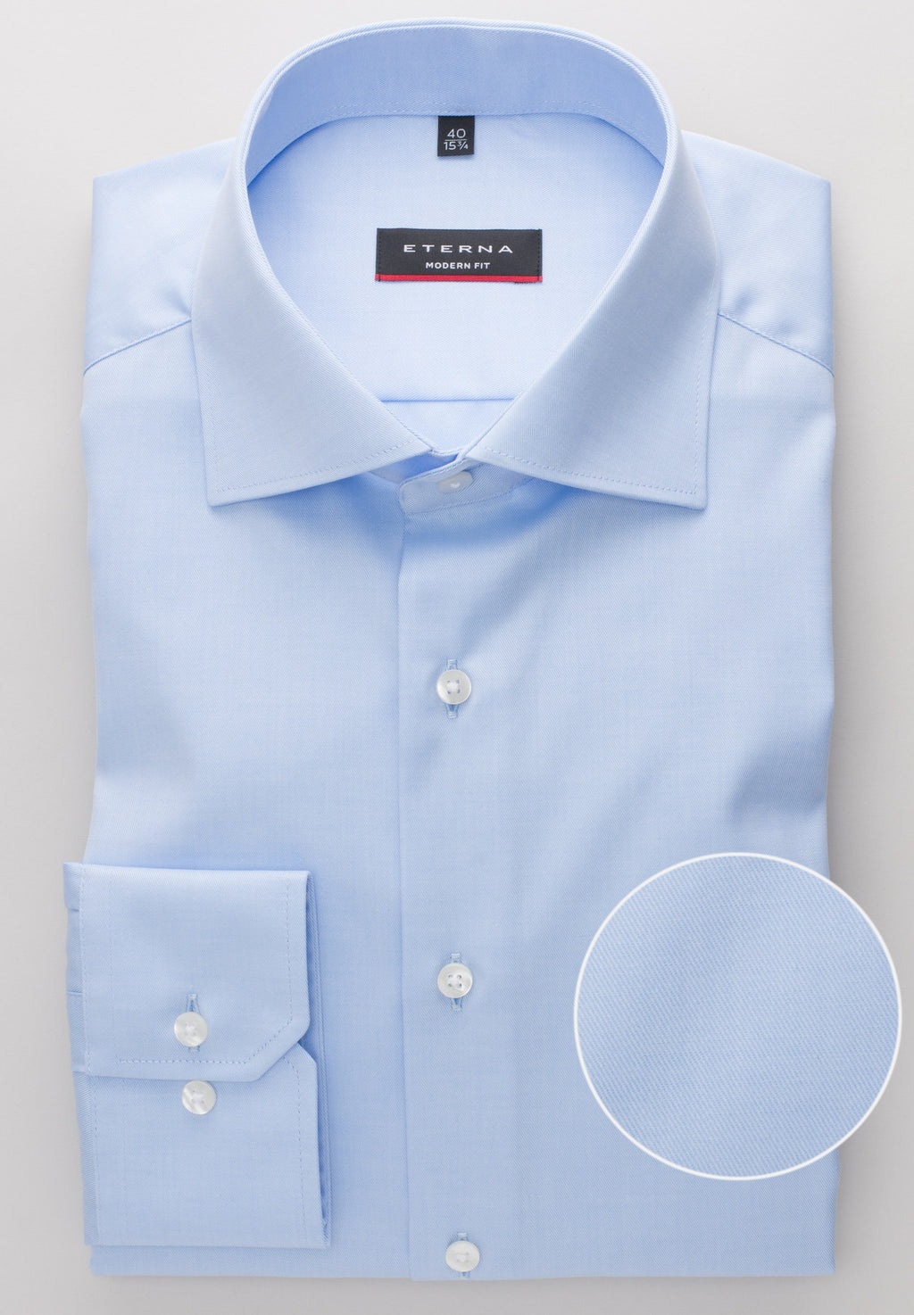 Hemden lange mouw blauw ETERNA