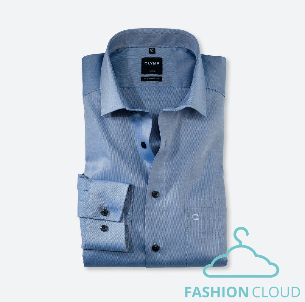 Hemden lange mouw navy OLYMP