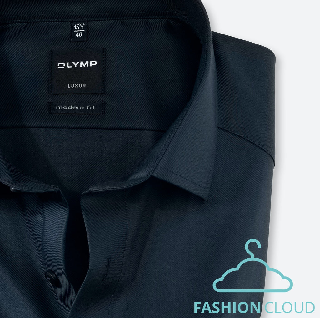 Hemden lange mouw blauw OLYMP