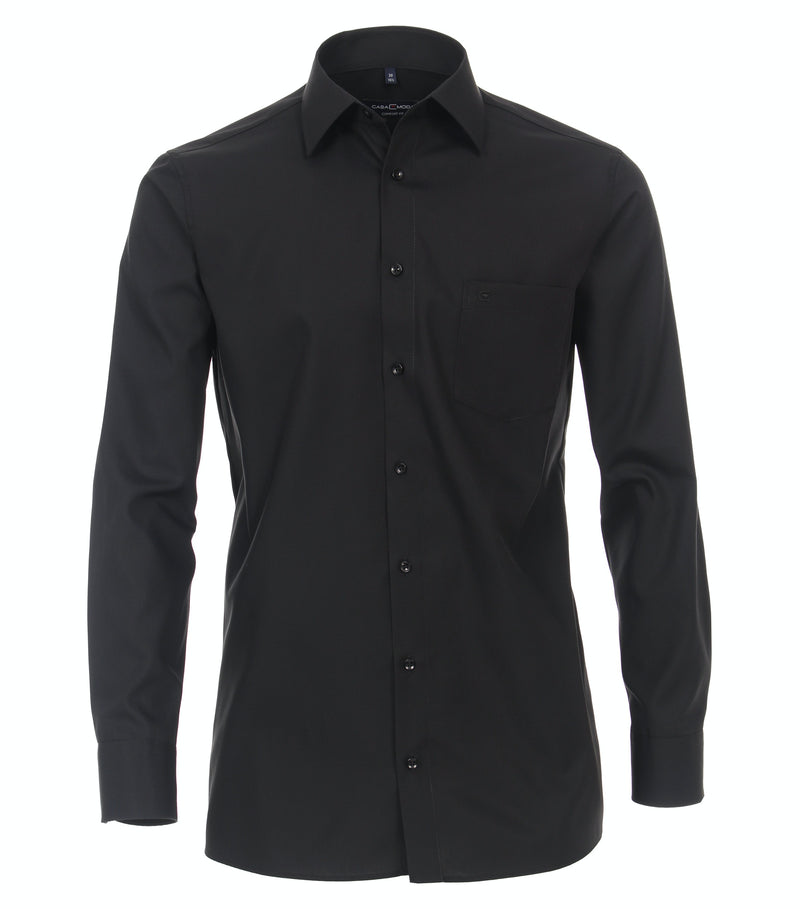 Hemden lange mouw zwart Casa Moda