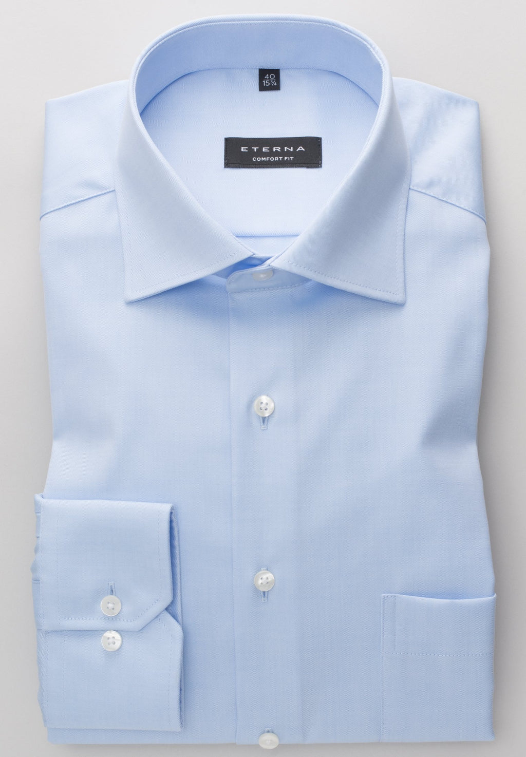 Hemden lange mouw blauw ETERNA