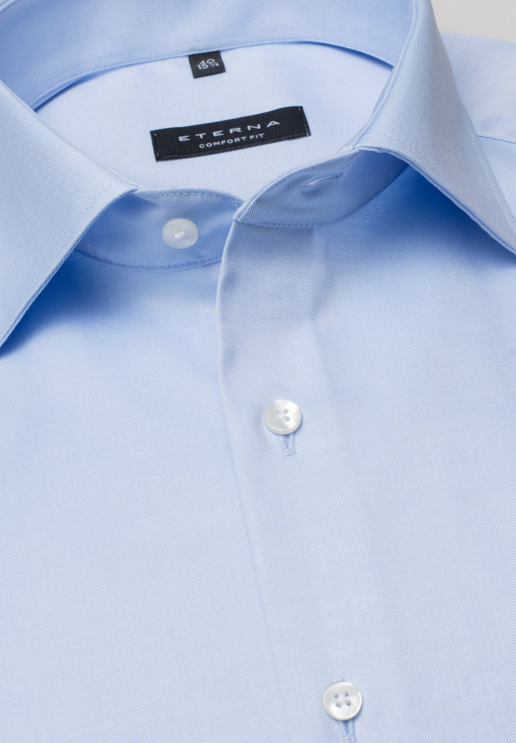 Hemden lange mouw blauw ETERNA