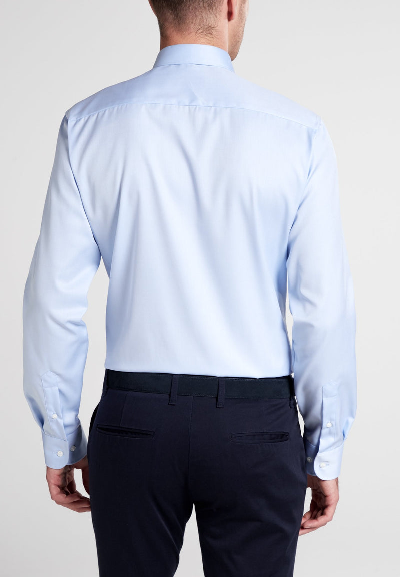 Hemden lange mouw blauw ETERNA