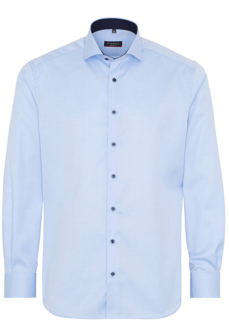 Hemden lange mouw blauw ETERNA
