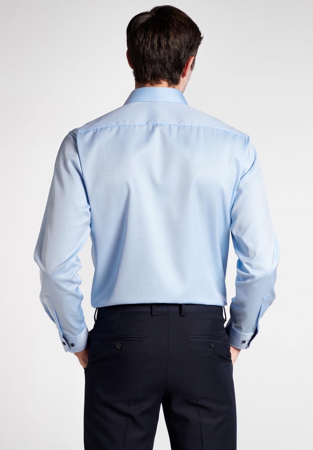 Hemden lange mouw blauw ETERNA