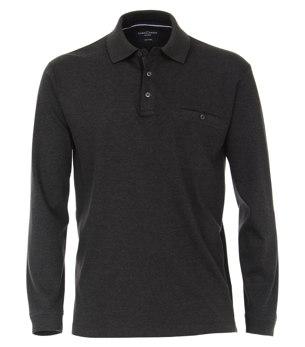 Polo's lange mouw grijs Casa Moda
