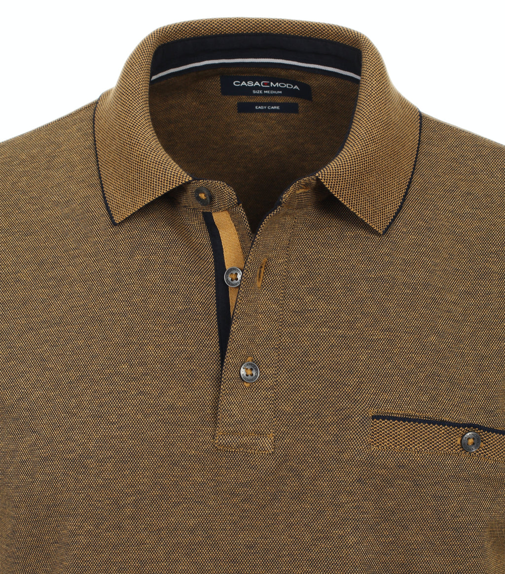 Polo's lange mouw geel Casa Moda