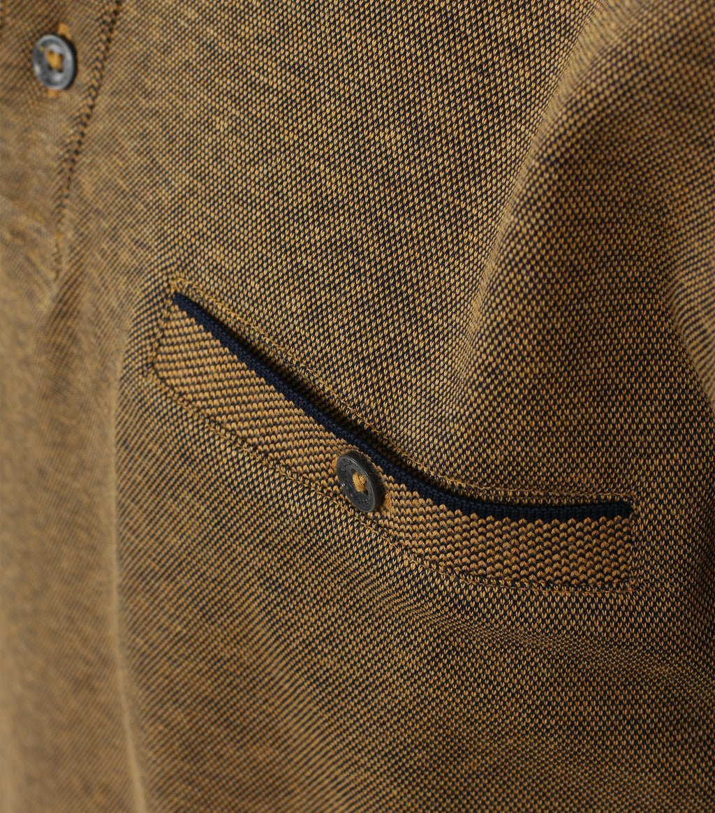 Polo's lange mouw geel Casa Moda