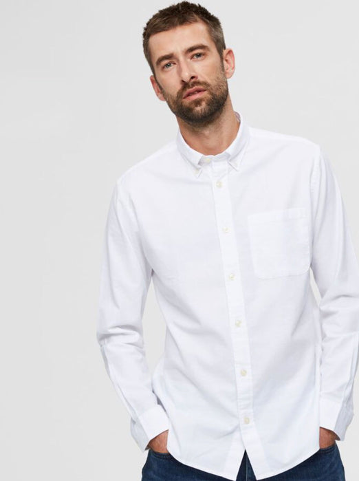 Hemden lange mouw wit Selected HOMME