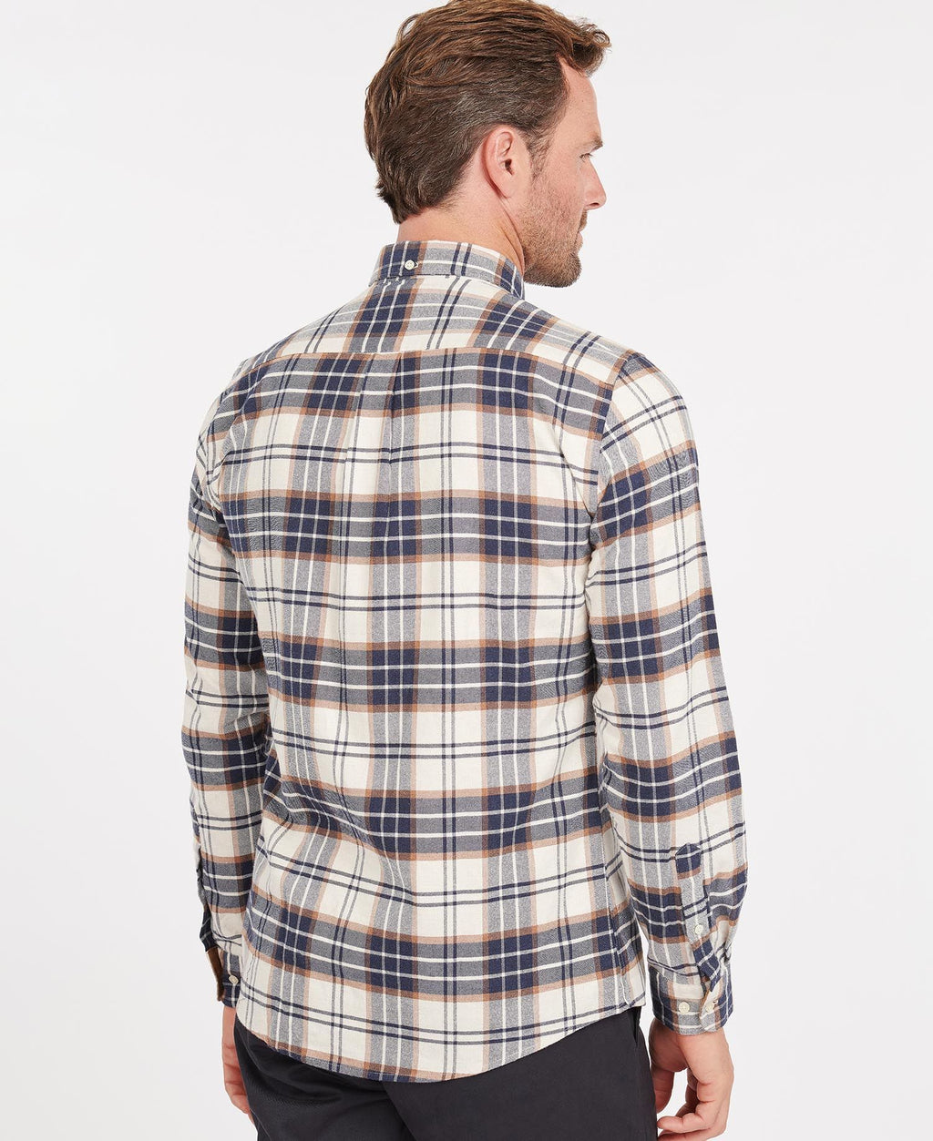 Hemden lange mouw beige Barbour