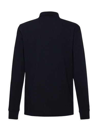 Polo's lange mouw blauw Tommy Hilfiger