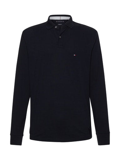 Polo's lange mouw blauw Tommy Hilfiger