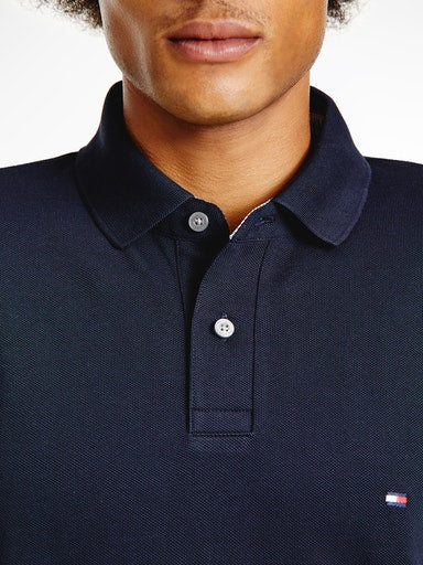 Polo's lange mouw blauw Tommy Hilfiger