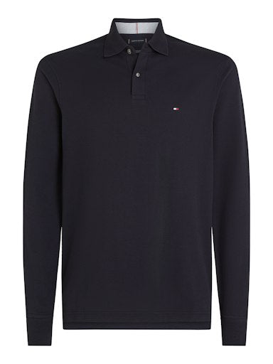 Polo's lange mouw blauw Tommy Hilfiger