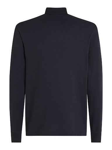 Polo's lange mouw blauw Tommy Hilfiger