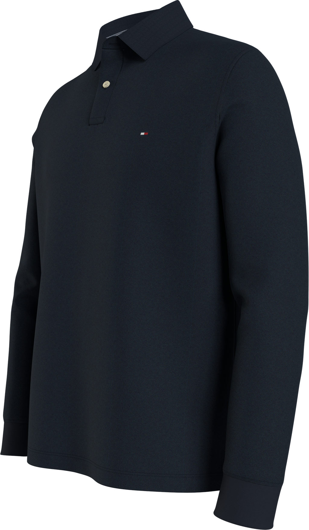 Polo's lange mouw blauw Tommy Hilfiger