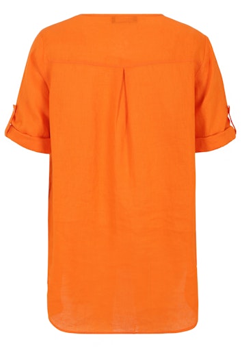 Blouses korte mouw oranje Doris Streich