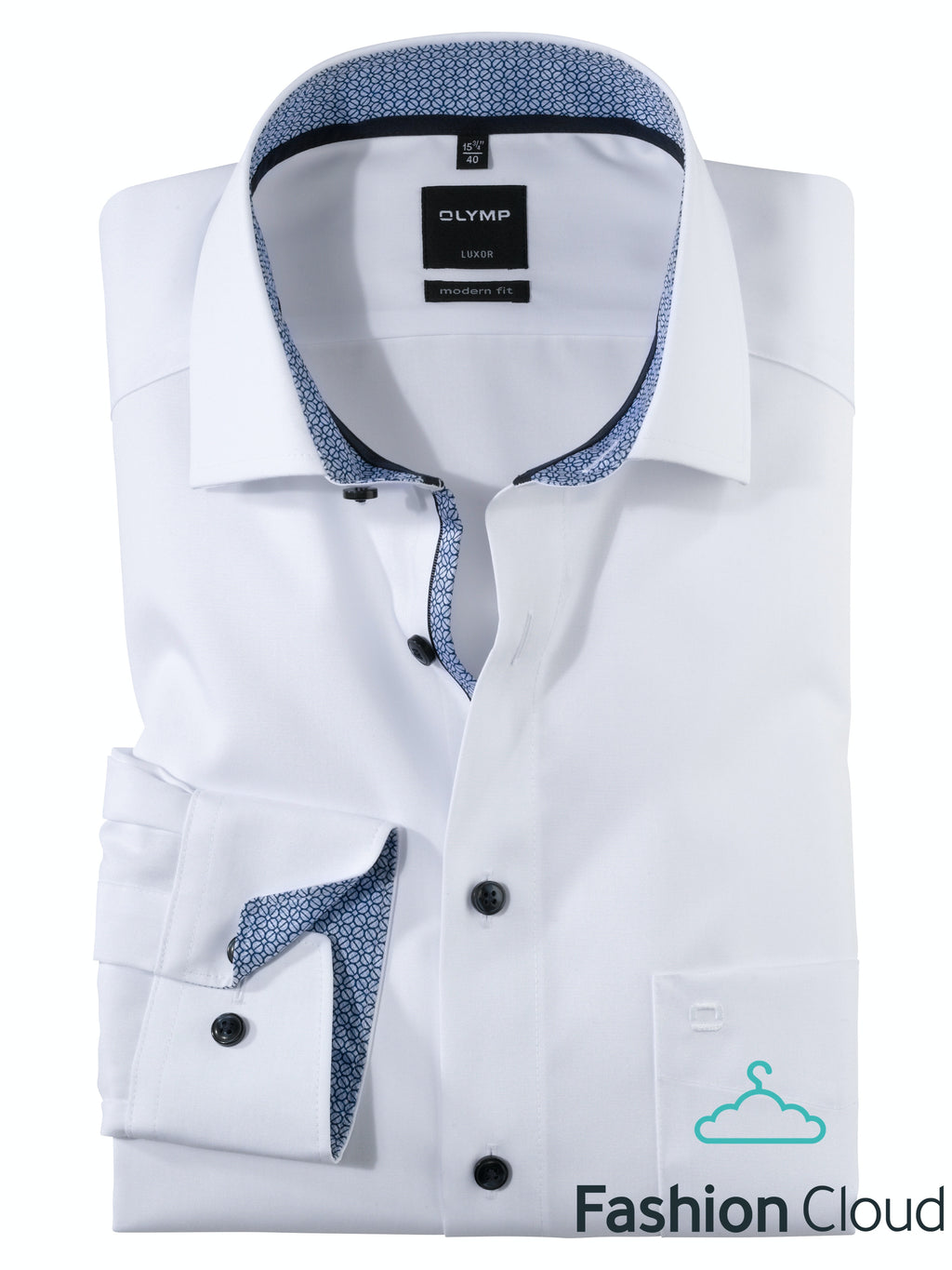 Hemden extra lange mouw wit OLYMP