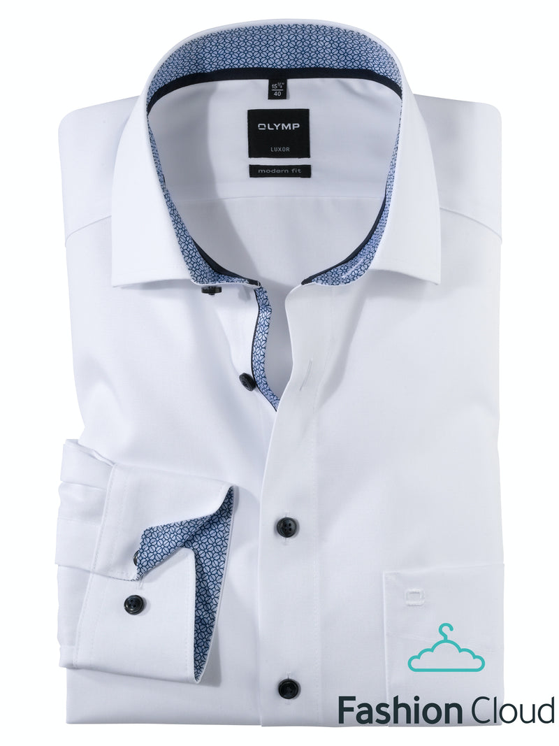 Hemden extra lange mouw wit OLYMP