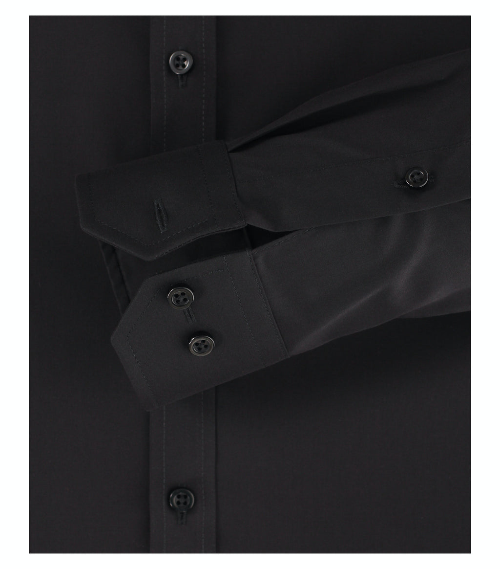 Hemden lange mouw zwart VENTI