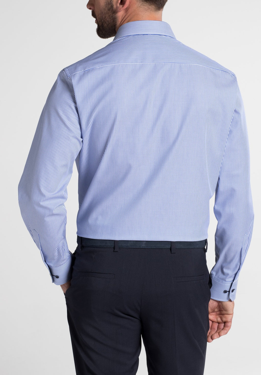 Hemden lange mouw blauw ETERNA